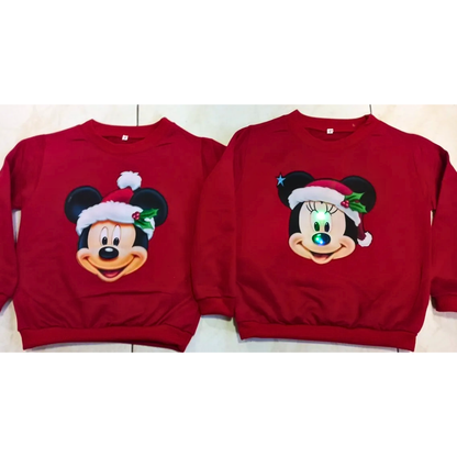 Buso Infantil Rojo Navidad con Luces