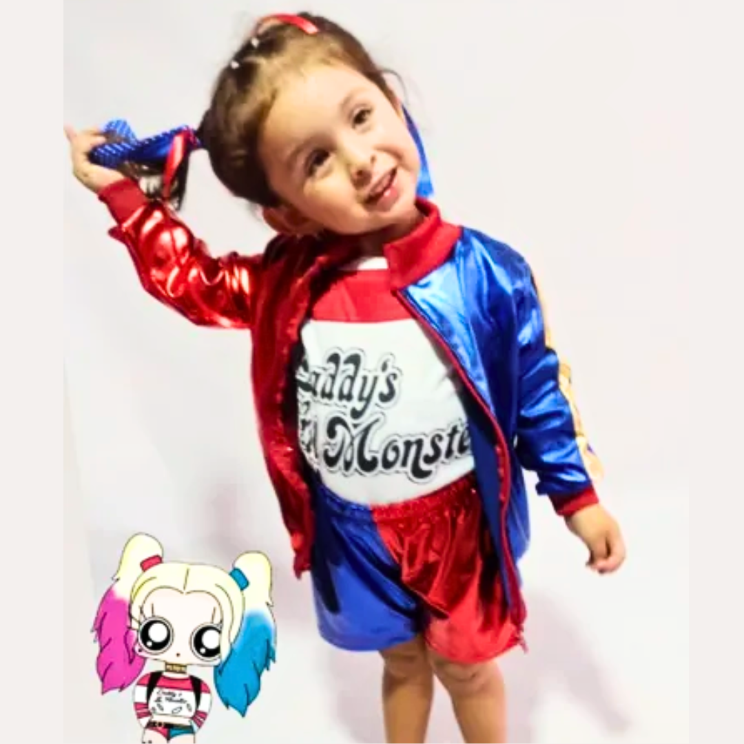 Disfraz Niña Harley Quin Cosplay