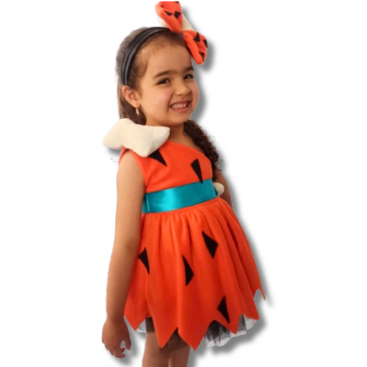Disfraz Niña Pebbles Inspirado en Los Picapiedra