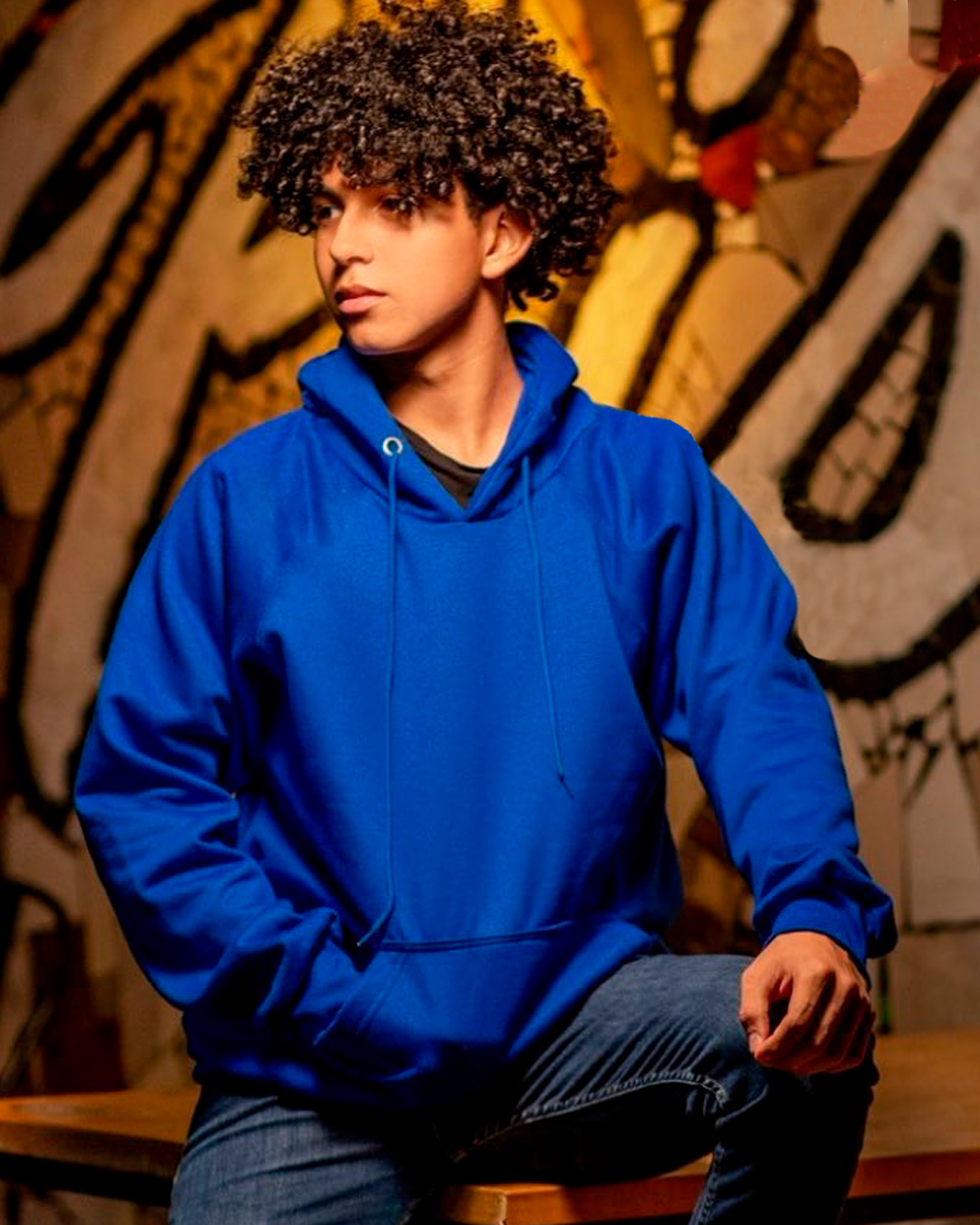 Buzo Hoodie Azul Rey Unisex con Capucha