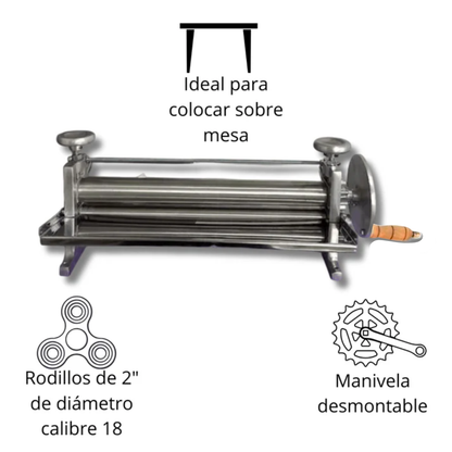 Laminadora de masa semi industrial de 50cm