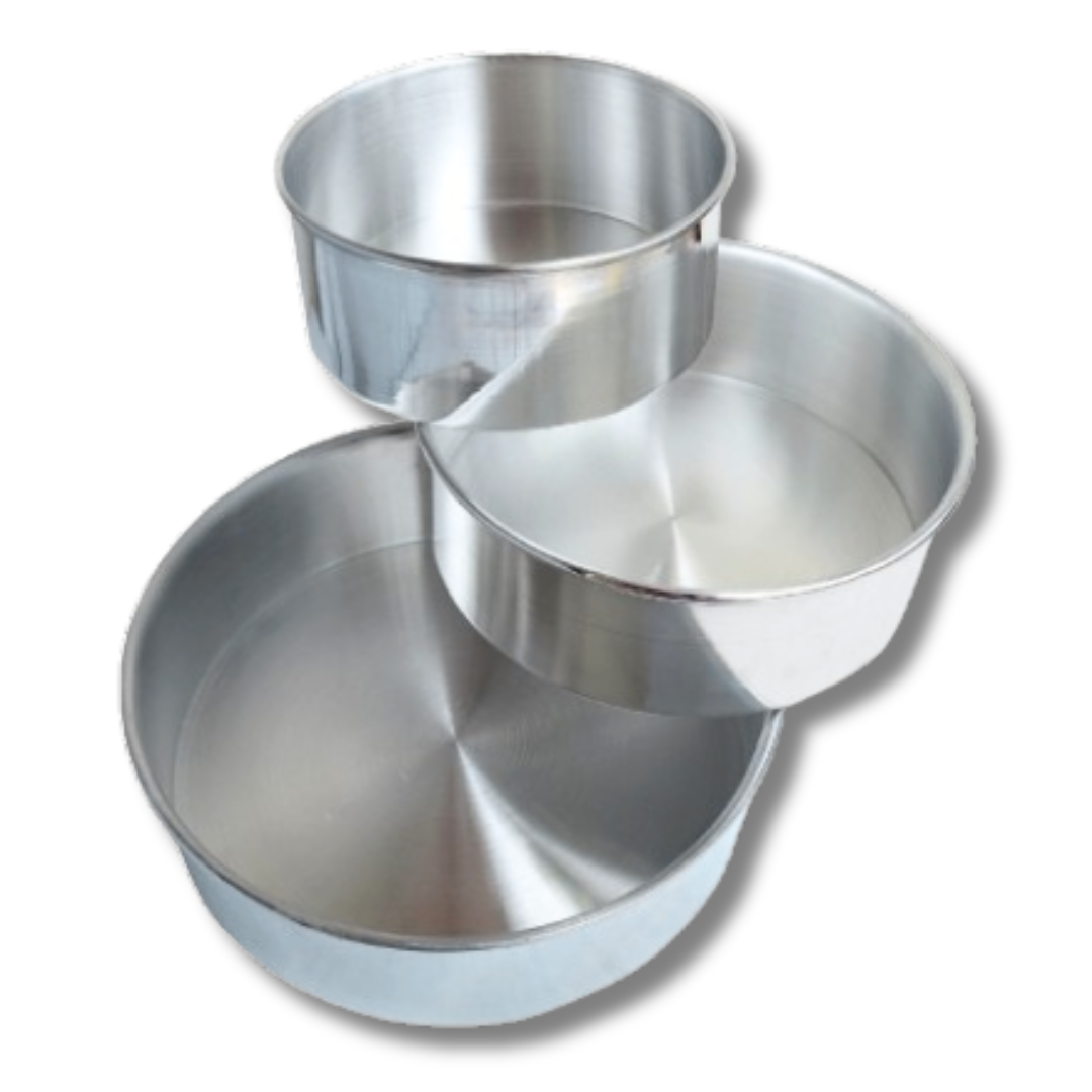Set de Moldes para Tortas x3 en Aluminio de Alta Calidad