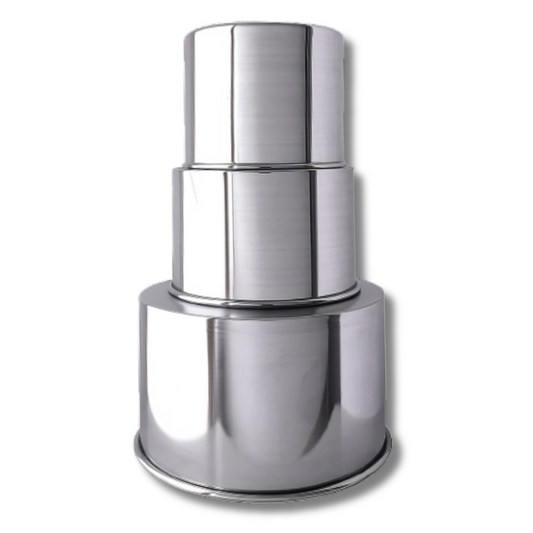 Set de Moldes Altos para Tortas x3 en Aluminio de Alta Calidad