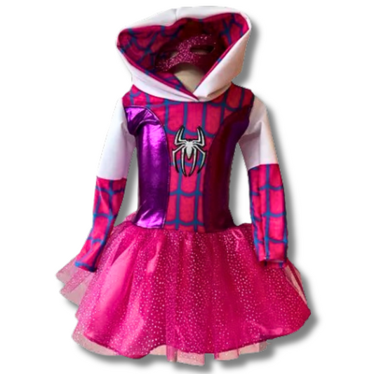 Disfraz Niña SpiderGwen Fucsia