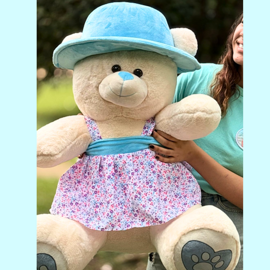 Peluche de Osa Pava con Vestido 1 Metro