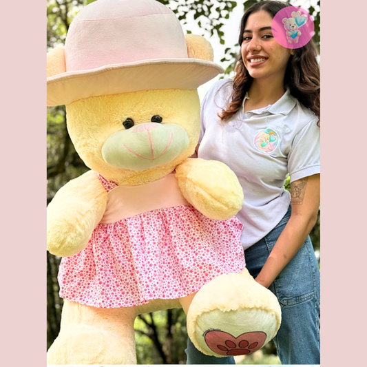 Peluche Osa Pava con Vestido 1.40 metros