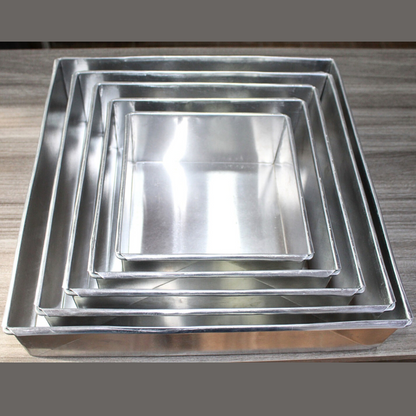 Set de Moldes Cuadrados para Torta x5 en Aluminio de Alta Calidad