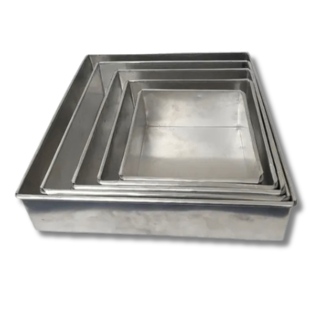 Set de Moldes Rectangulares para Torta x5 en Aluminio de Alta Calidad