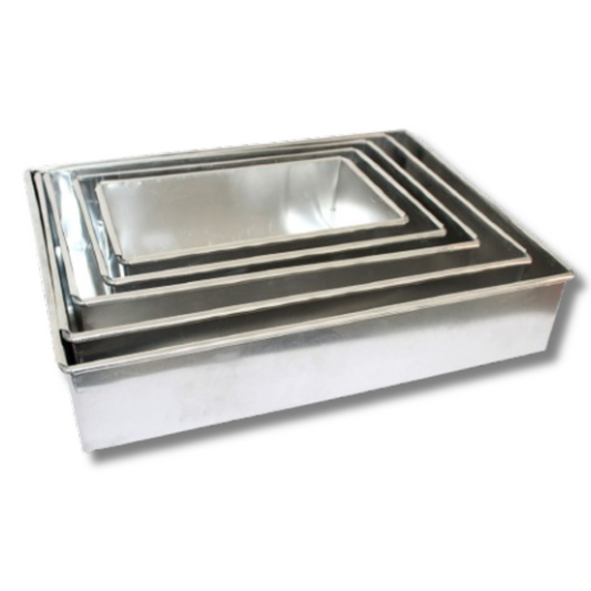 Set de Moldes Rectangulares para Torta x5 en Aluminio de Alta Calidad