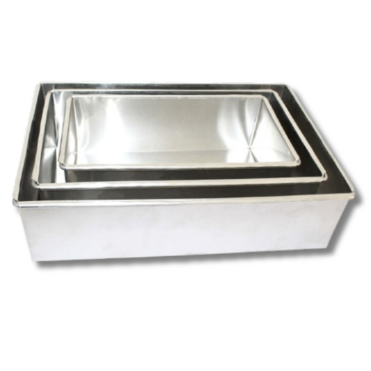 Molde Para Tortas Rectangular x3 en Aluminio de Alta Calidad