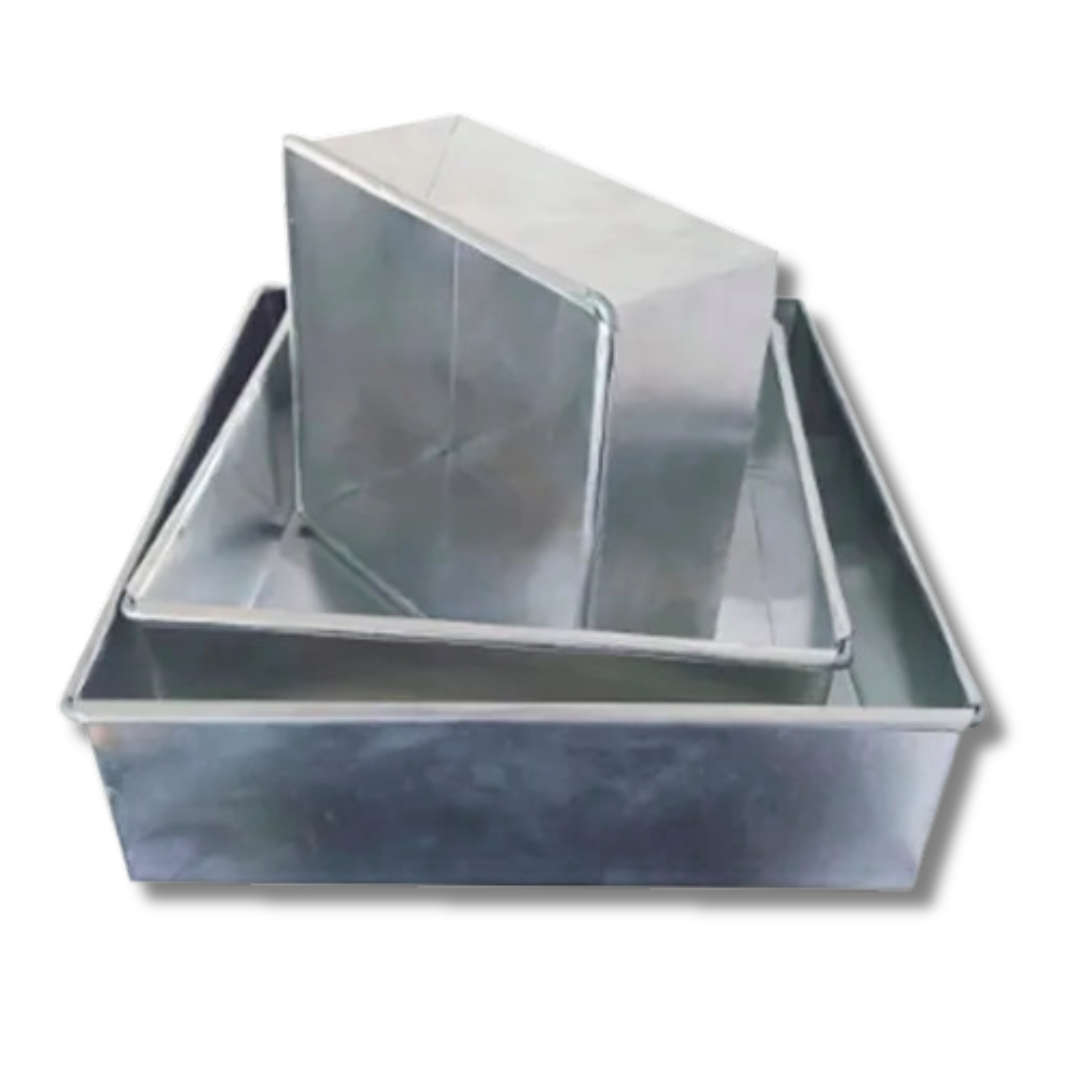 Set de Moldes Cuadrados para Torta x3 en Aluminio de Alta Calidad