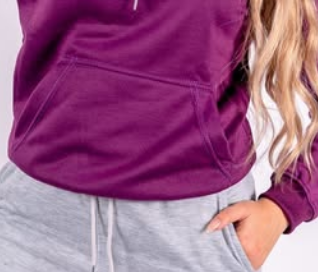Buzo Hoodie Morado Unisex con Capucha