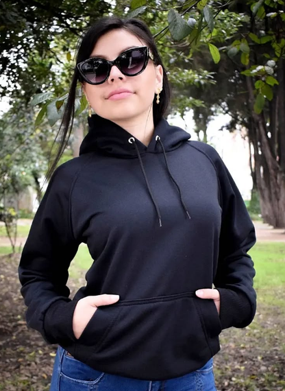 Buzo Hoodie Negro Unisex con Capucha