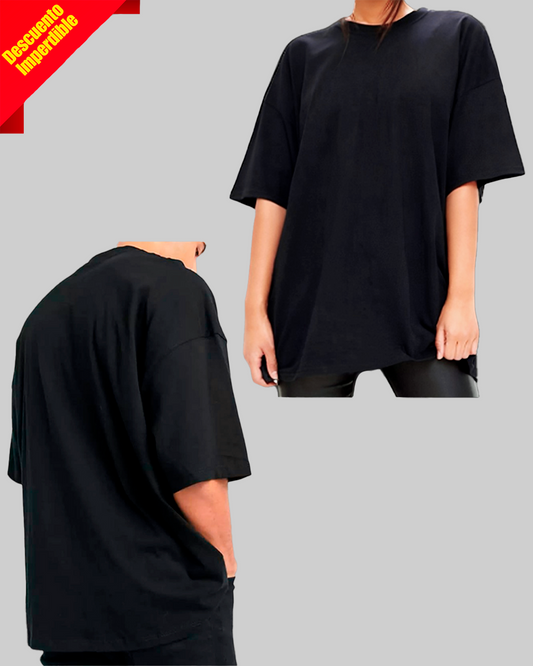 Camiseta Oversize Unisex Negro