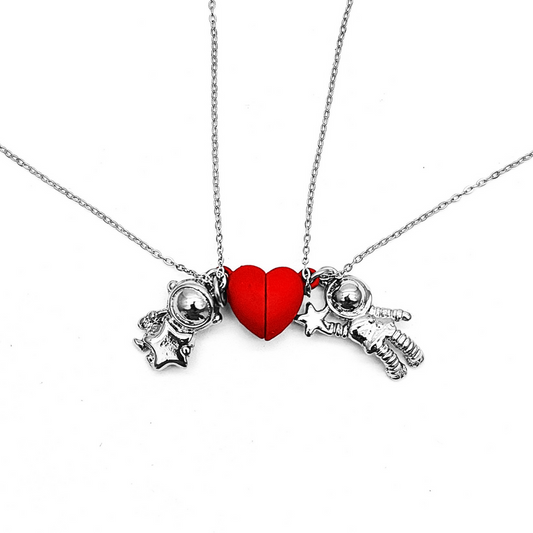 Collar de Pareja Astronauta – Acero Inoxidable